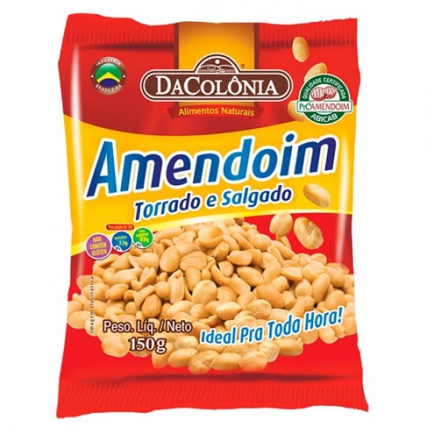 AMENDOIM TORRADO E SALGADO 150GR