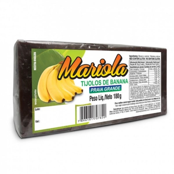 Mariola Tijolos de Banana Praia Grande 180G